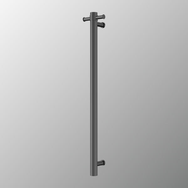 Nero Mecca 240V Single Vertical Heated Towel Rail Graphite