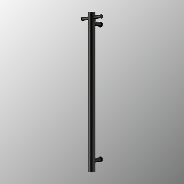 Nero Mecca 240V Single Vertical Heated Towel Rail Matte Black