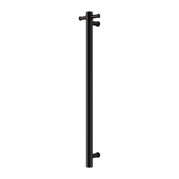 Nero Mecca 240V Single Vertical Heated Towel Rail Matte Black