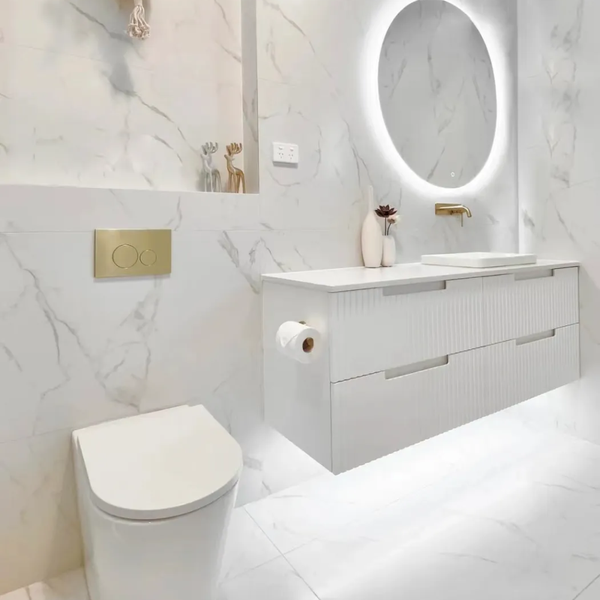 Otti Noosa 1500mm Satin White Wall Hung Vanity