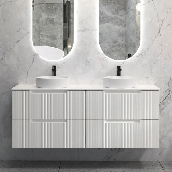 Otti Noosa 1500mm Satin White Wall Hung Vanity
