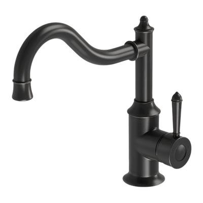 Phoenix Nostalgia Sink Mixer 220mm Shepherds Crook Antique Black