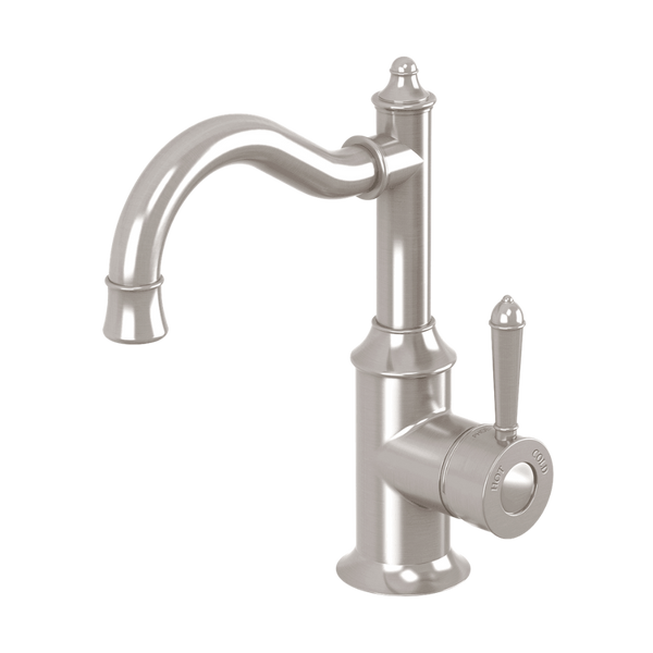 Phoenix Nostalgia Basin Mixer 160mm Shepherds Crook Brushed Nickel