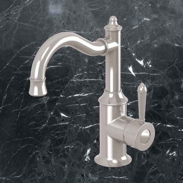Phoenix Nostalgia Basin Mixer 160mm Shepherds Crook Brushed Nickel
