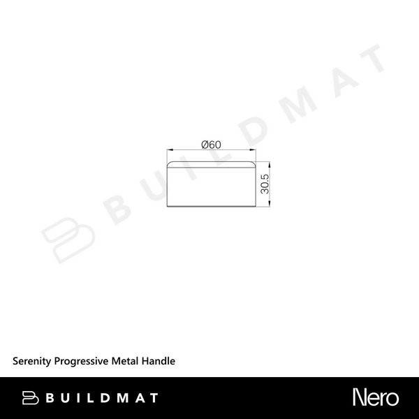 Nero Serenity Progressive Metal Handle (Trim Kit Only) Brushed Nickel