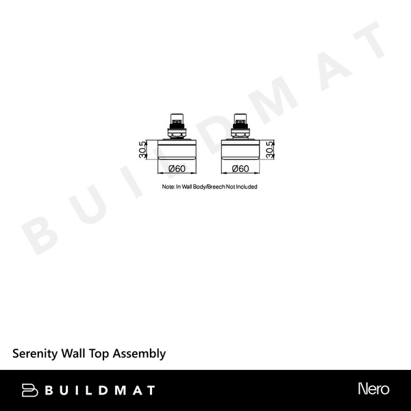 Nero Serenity Wall Top Assembly With Carrara Handle Gunmetal