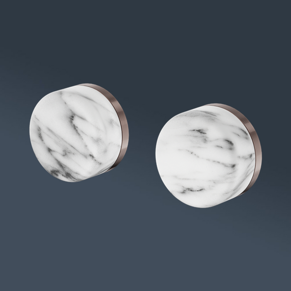 Nero Serenity Wall Top Assembly With Arabescato Corchia Handle Brushed Bronze