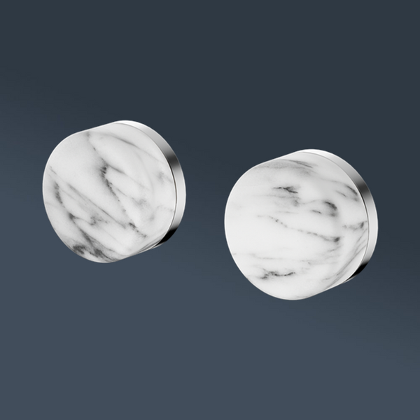 Nero Serenity Wall Top Assembly With Arabescato Corchia Handle Chrome