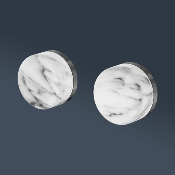 Nero Serenity Wall Top Assembly With Arabescato Corchia Handle Gunmetal