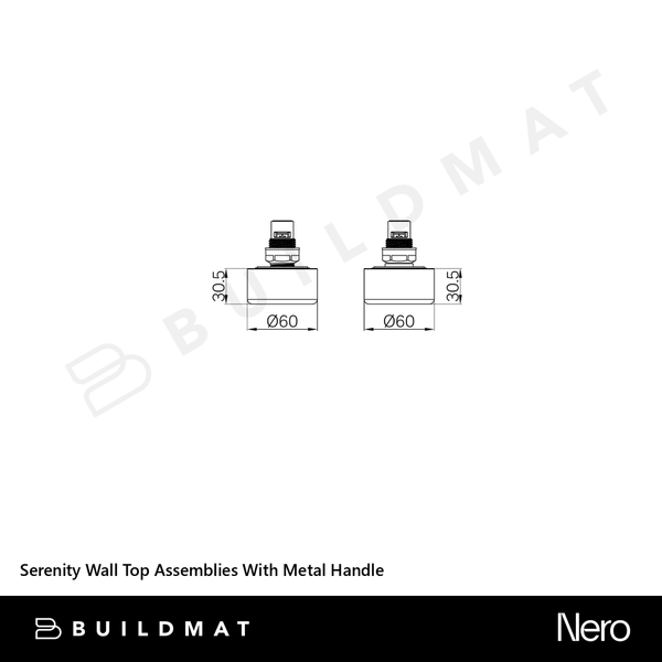 Nero Serenity Wall Top Assemblies With Metal Handle Rome Bronze Lead Free