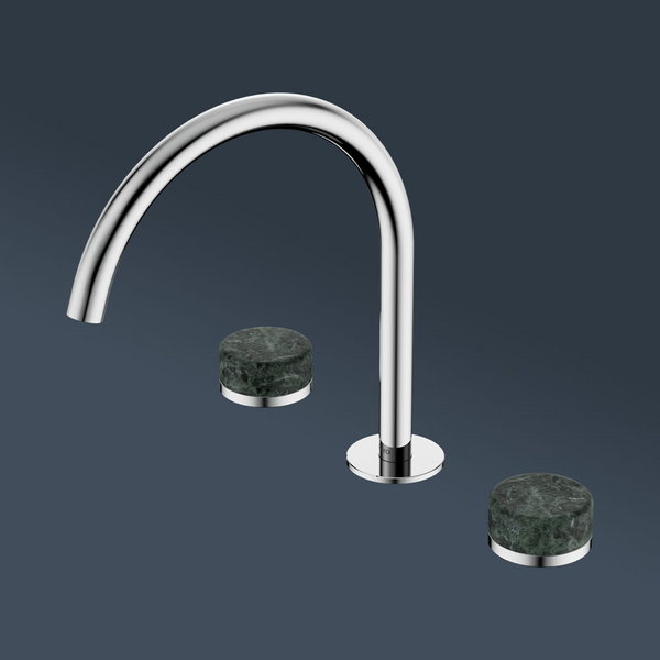 Nero Serenity Bath/Kitchen Set Arc Spout With Verde Alpi Handle Chrome