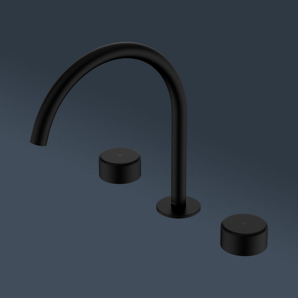 Nero Serenity Bath/Kitchen Set Arc Spout With Metal Handle Matte Black