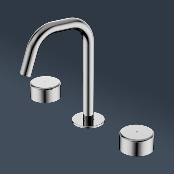 Nero Serenity Basin Set Edge Spout With Metal Handle Chrome