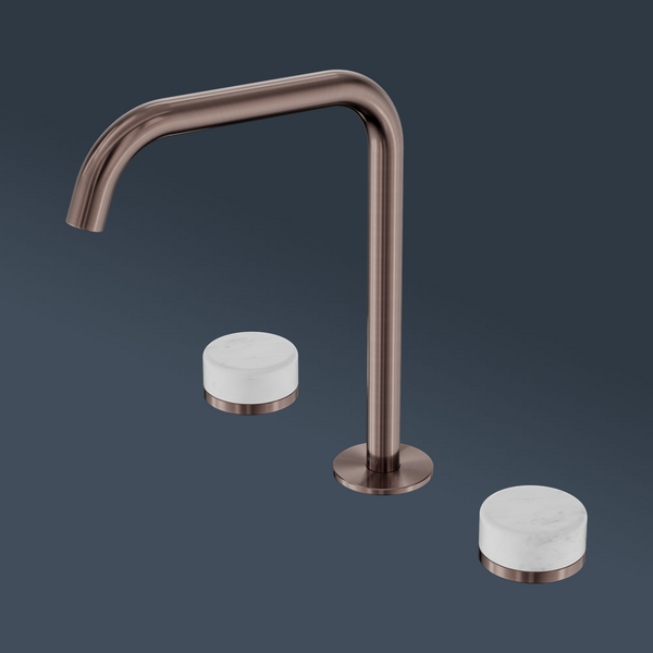 Nero Serenity Bath/Kitchen Set Edge Spout With Carrara Handle Brushed Bronze