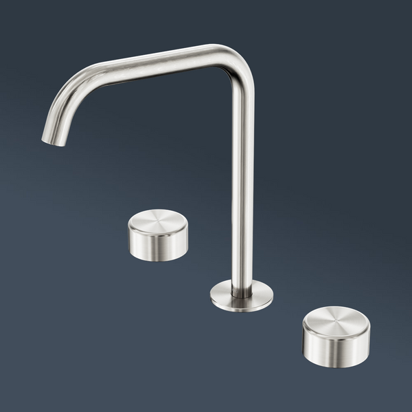 Nero Serenity Bath/Kitchen Set Edge Spout With Metal Handle Brushed Nickel