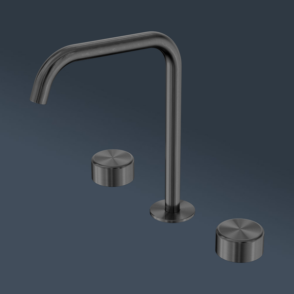Nero Serenity Bath/Kitchen Set Edge Spout With Metal Handle Gunmetal