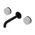 Nero Serenity Wall Basin Set 160mm Spout With Carrara Handle Matte Black