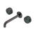 Nero Serenity Wall Basin Set 185mm Spout With Verde Alpi Handle Gunmetal