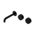 Nero Serenity Wall Basin Set 160mm Offset Spout With Metal Handle Matte Black