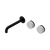 Nero Serenity Wall Basin Set 185mm Offset Spout With Carrara Handle Matte Black