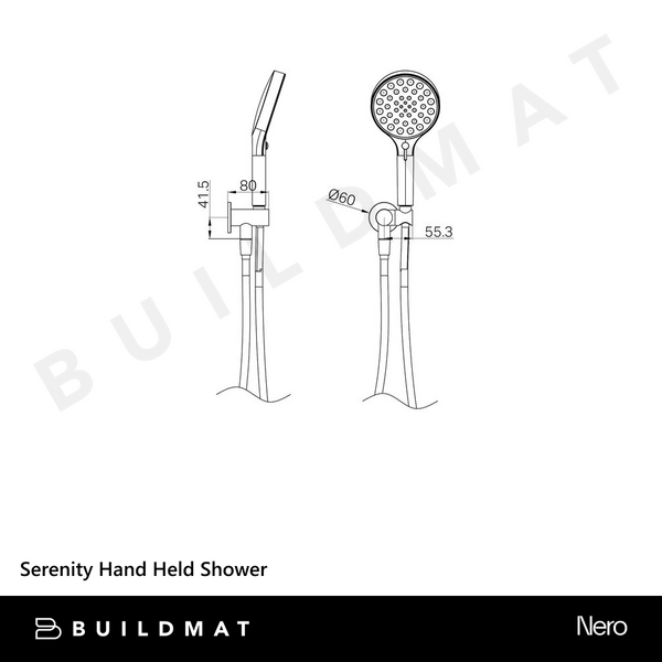 Nero Serenity Hand Held Shower Chrome