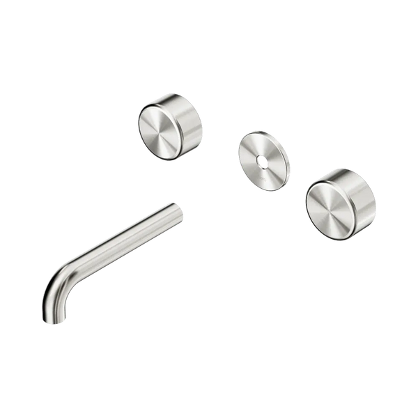 Nero Serenity Wall Basin Set 160mm Spout with Metal Handle (Trim Kit Only) Brushed Nickel