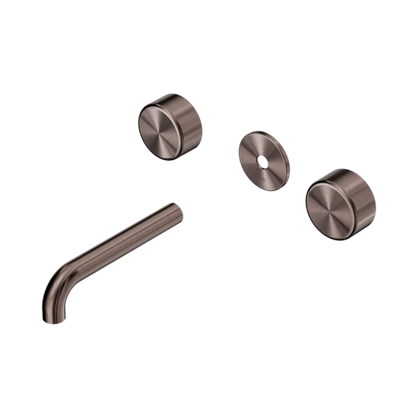 Nero Serenity Wall Basin Set 160mm Spout with Metal Handle (Trim Kit Only) Brushed Bronze