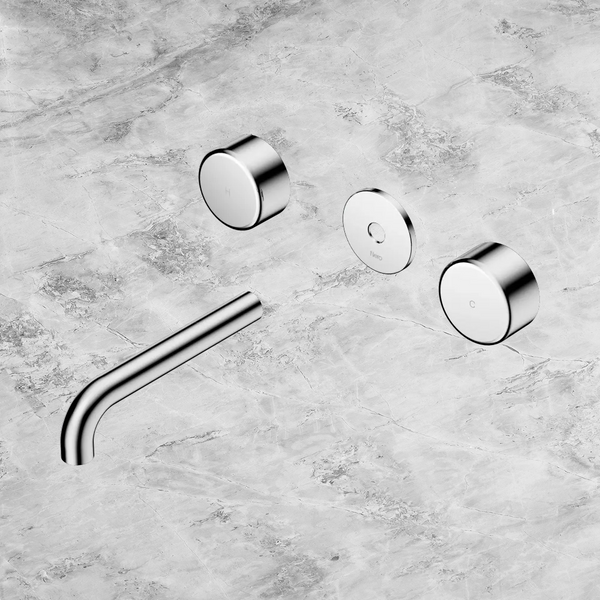 Nero Serenity Wall Basin Set 160mm Spout with Metal Handle (Trim Kit Only) Chrome