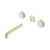 Nero Serenity Wall Basin Set 185mm Spout with Carrara Handle (Trim Kit Only) Brushed Gold
