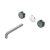 Nero Serenity Wall Basin Set 185mm Spout with Verde Alpi Handle (Trim Kit Only) Chrome