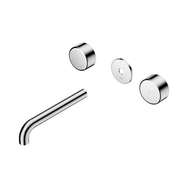 Nero Serenity Wall Basin Set 185mm Spout with Metal Handle (Trim Kit Only) Chrome