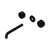 Nero Serenity Wall Basin Set 185mm Spout with Metal Handle (Trim Kit Only) Matte Black