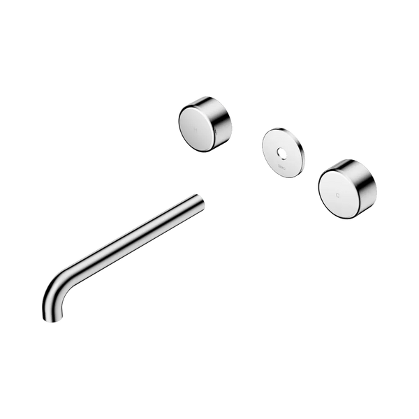 Nero Serenity Wall Basin Set 220mm Spout with Metal Handle (Trim Kit Only) Chrome