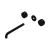 Nero Serenity Wall Basin Set 220mm Spout with Metal Handle (Trim Kit Only) Matte Black