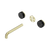 Nero Serenity Wall Basin Set 185mm Spout with Marquina Black Handle (Trim Kit Only) Brushed Gold