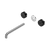 Nero Serenity Wall Basin Set 220mm Spout with Marquina Black Handle (Trim Kit Only) Chrome