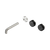 Nero Serenity Wall Basin Set 160mm Offset Spout with Marquina Black Handle (Trim Kit Only) Brushed Nickel