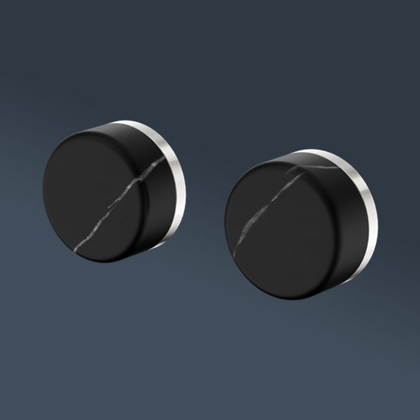 Nero Serenity Wall Top Assembly With Marquina Black Handle Brushed Nickel