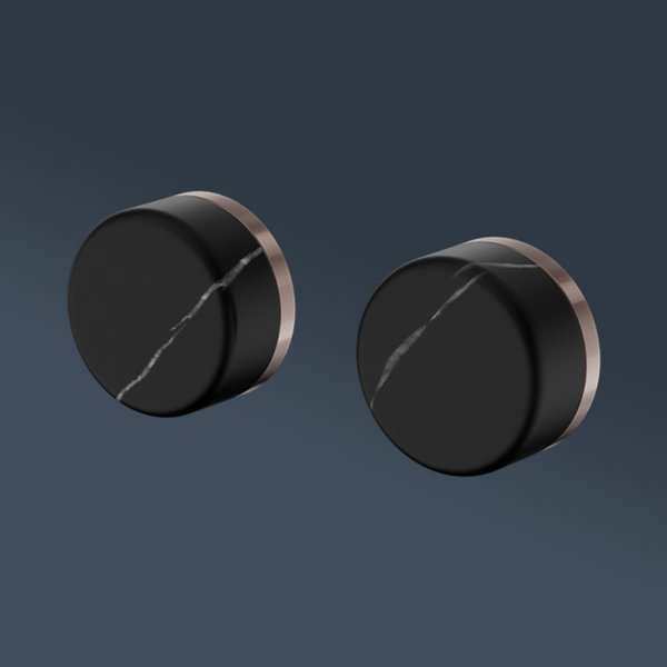 Nero Serenity Wall Top Assembly With Marquina Black Handle Brushed Bronze