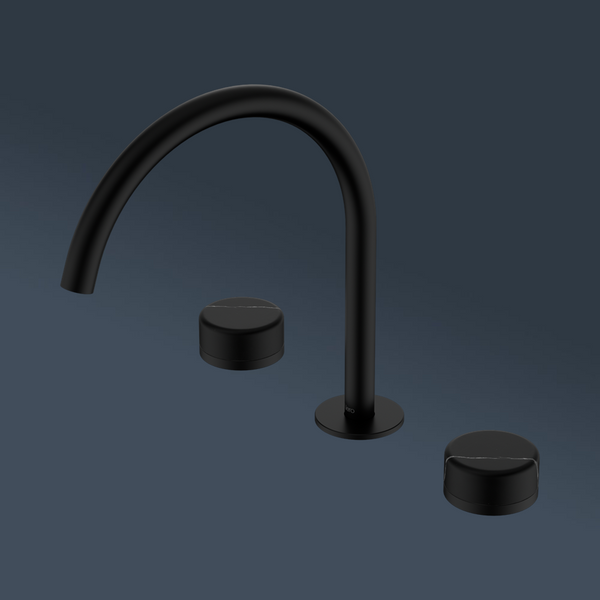 Nero Serenity Bath/Kitchen Set Arc Spout With Marquina Black Handle Matte Black