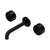 Nero Serenity Wall Basin Set 160mm Spout With Marquina Black Handle Matte Black