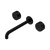 Nero Serenity Wall Basin Set 220mm Spout With Marquina Black Handle Matte Black