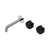 Nero Serenity Wall Basin Set 160mm Offset Spout With Marquina Black Handle Chrome