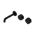 Nero Serenity Wall Basin Set 160mm Offset Spout With Marquina Black Handle Matte Black