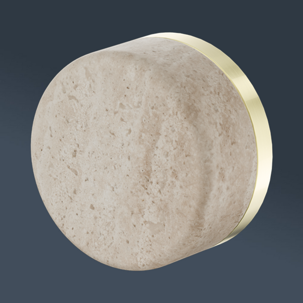 Nero Serenity Progressive Shower Mixer With Rome Travertine Handle Brushed Gold