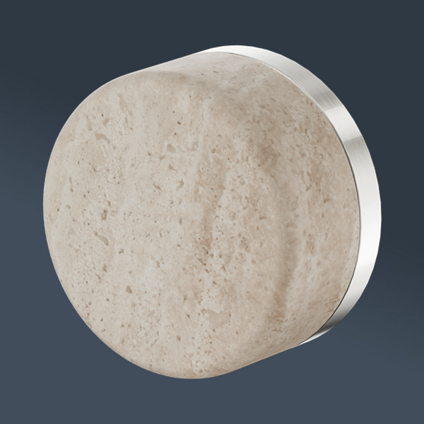 Nero Serenity Progressive Shower Mixer With Rome Travertine Handle Brushed Nickel