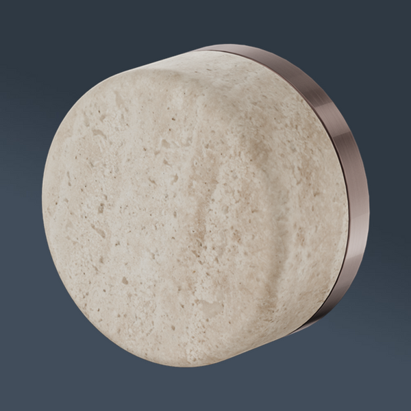 Nero Serenity Progressive Shower Mixer With Rome Travertine Handle Brushed Bronze