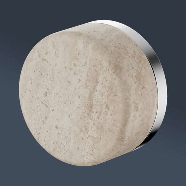 Nero Serenity Progressive Shower Mixer With Rome Travertine Handle Chrome