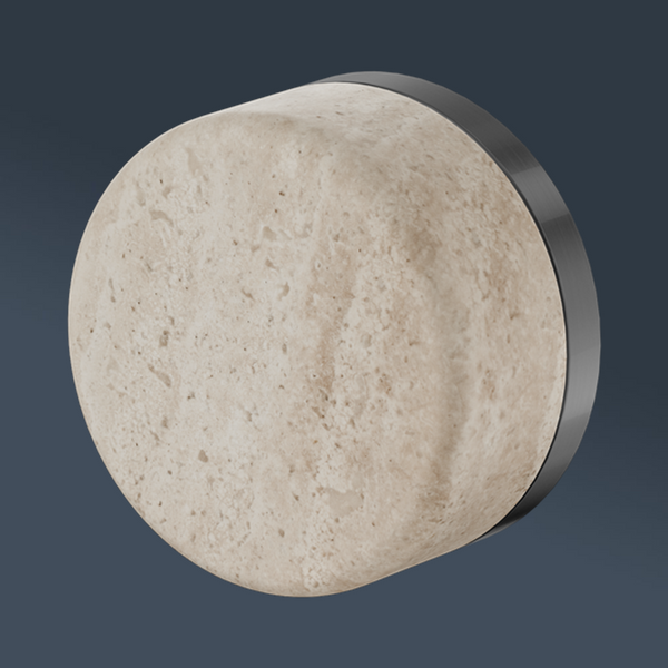 Nero Serenity Progressive Shower Mixer With Rome Travertine Handle Gunmetal