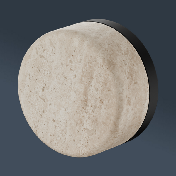 Nero Serenity Progressive Shower Mixer With Rome Travertine Handle Matte Black